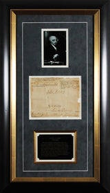 John Adams Signed & Framed 5x7 Cut Signature Dated June 1799 BAS #AE64005