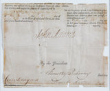 John Adams Signed & Framed 5x7 Cut Signature Dated June 1799 BAS #AE64005