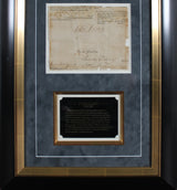 John Adams Signed & Framed 5x7 Cut Signature Dated June 1799 BAS #AE64005