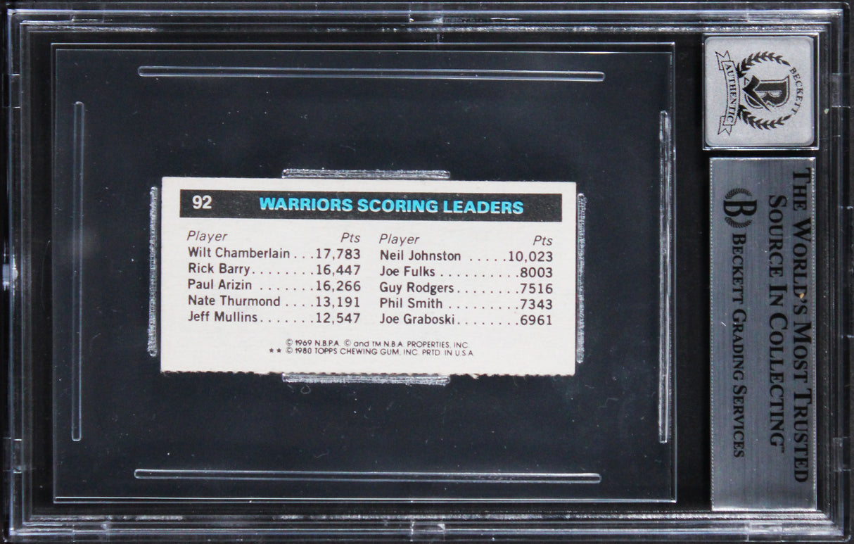 Celtics Robert Parish Signed 1980 Topps Single Panel #92 Card Auto 10! BAS Slab