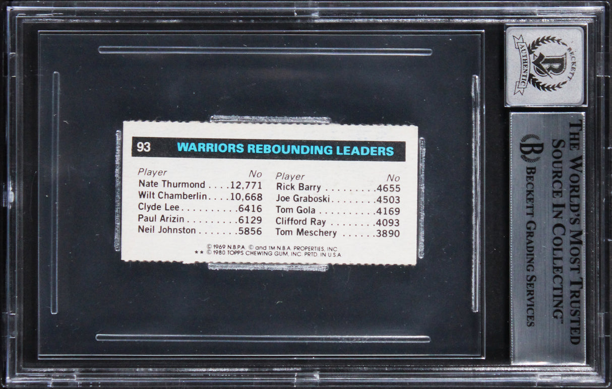 Celtics Robert Parish Signed 1980 Topps Single Panel #93 Card Auto 10! BAS Slab