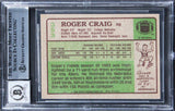 49ers Roger Craig "3x SB Champ" Signed 1984 Topps #353 RC Card Auto 10! BAS Slab