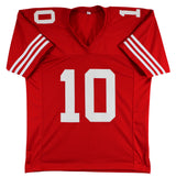 Mac Jones Authentic Signed Red Pro Style Jersey Autographed BAS Witnessed