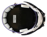 Vikings Fran Tarkenton "HOF 86" Signed F/S Speed Rep Helmet w/ Silver Sig BAS W