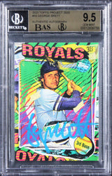 Royals George Brett Signed 2020 Topps Project 2020 #55 Card 9.5 Auto 9! BAS Slab