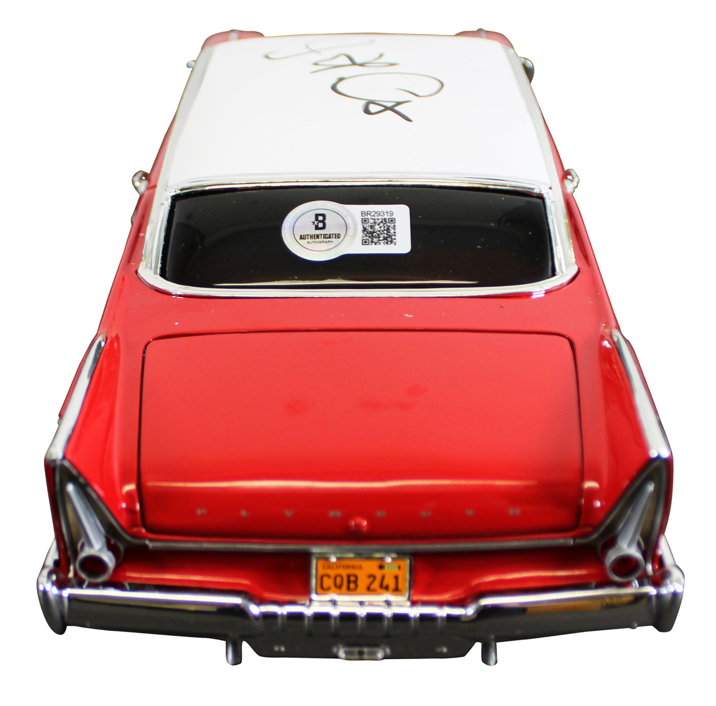 John Carpenter Christine Signed 1958 Plymouth Fury 1:18 Diecast Car BAS #BR29319