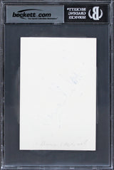 Malcolm McDowell A Clockwork Orange Authentic Signed 4x6 Index Card BAS Slabbed