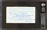 Edwin "Buzz" Aldrin Apollo 11 Authentic Signed 3.25 x 5.5 Index Card BAS Slabbed