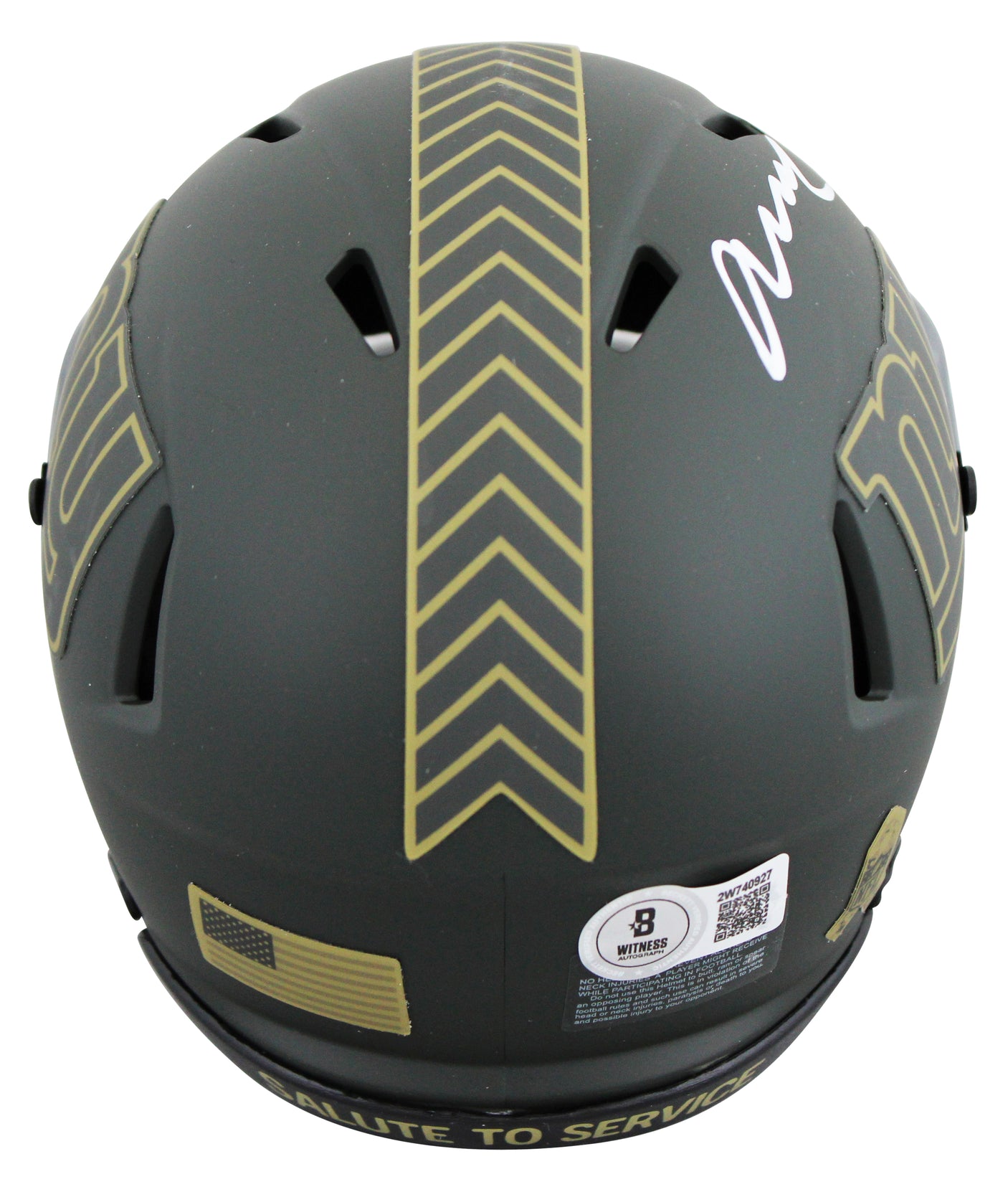 Giants Abdul Carter Signed Salute To Service IV Speed Mini Helmet W/ Case BAS W