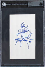 Richard Simmons Sweatin' to the Oldies Signed 5x8 Index Card BAS Slabbed