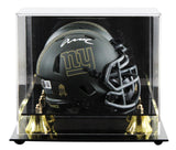 Giants Abdul Carter Signed Salute To Service IV Speed Mini Helmet W/ Case BAS W