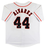 Yordan Alvarez Authentic Signed White Pro Style Jersey Autographed BAS Witnessed