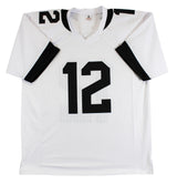 Travis Hunter Authentic Signed White Pro Style Jersey Autographed BAS Witnessed