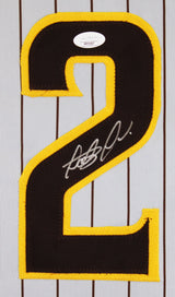 Fernando Tatis Jr. Authentic Signed Grey Pinstripe Pro Style Jersey JSA