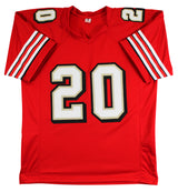 Garrison Hearst Signed Red Pro Style Jersey w/ Dropshadow BAS Witnessed