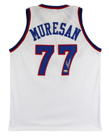 Gheorghe Muresan Authentic Signed White Pro Style Jersey BAS Witnessed