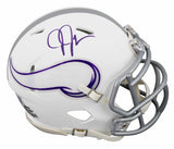 Vikings Justin Jefferson Signed 2024 On-Field Alt Speed Mini Helmet BAS Witness