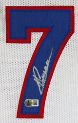 Gheorghe Muresan Authentic Signed White Pro Style Jersey BAS Witnessed