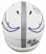 Vikings Justin Jefferson Signed 2024 Alt Speed Mini Helmet W/ Case BAS Witnessed