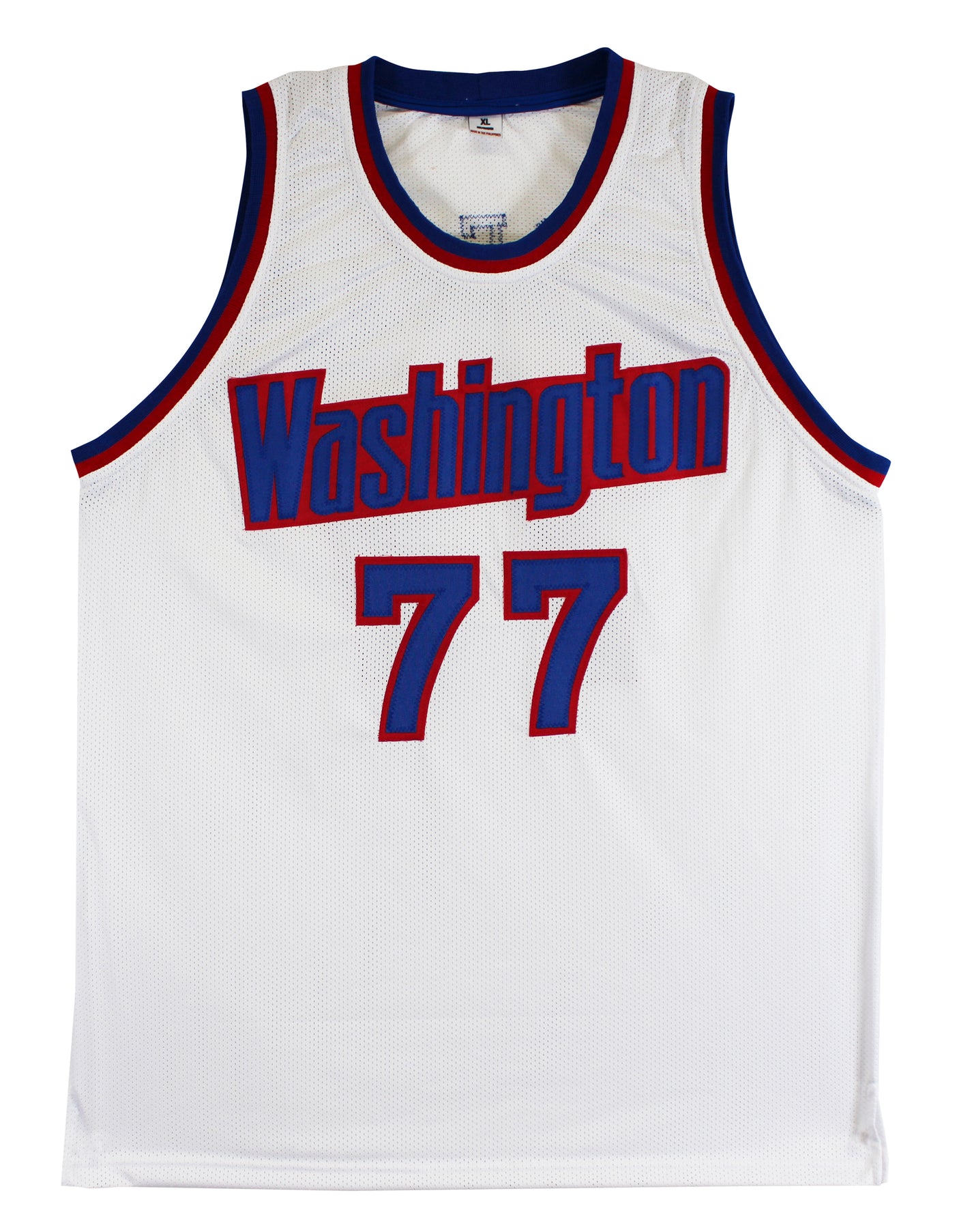 Gheorghe Muresan Authentic Signed White Pro Style Jersey BAS Witnessed