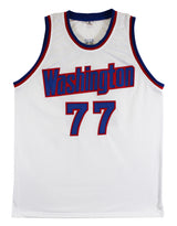 Gheorghe Muresan Authentic Signed White Pro Style Jersey BAS Witnessed