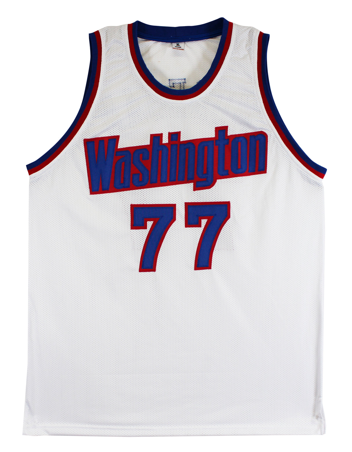 Gheorghe Muresan Authentic Signed White Pro Style Jersey BAS Witnessed