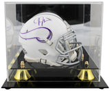 Vikings Justin Jefferson Signed 2024 Alt Speed Mini Helmet W/ Case BAS Witnessed