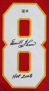 Emmitt Thomas HOF "2008" Authentic Signed Red Pro Style Jersey BAS Witnessed