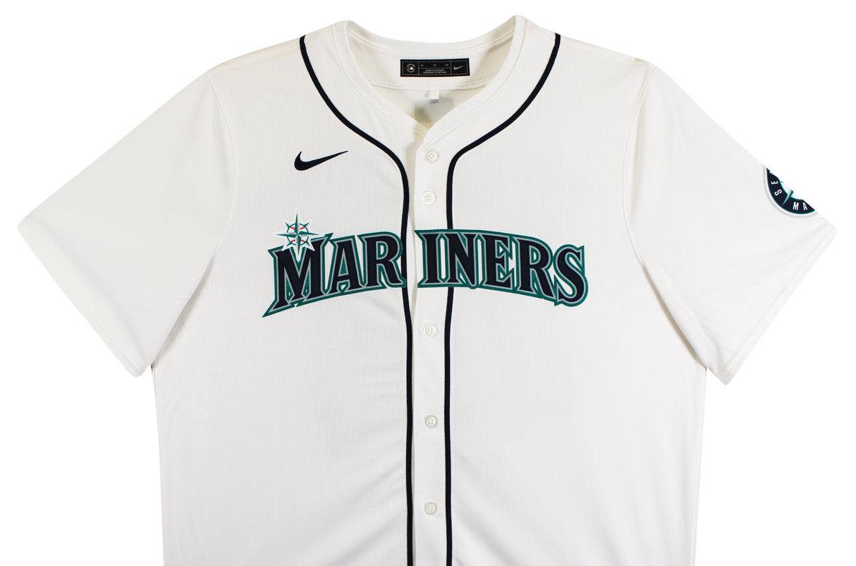 Mariners Julio Rodriguez Authentic Signed White Nike Jersey Autographed BAS