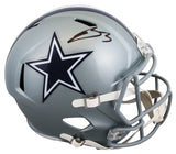 Cowboys George Pickens Signed Full Size Speed Rep Helmet W/ Case JSA Witness