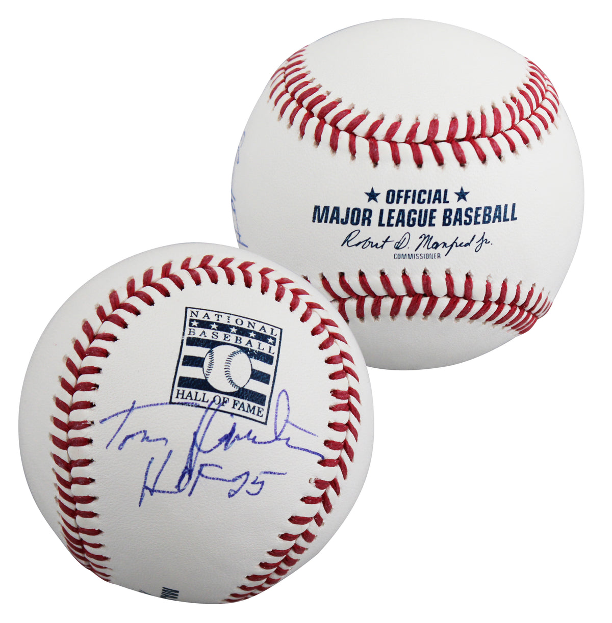 Guardians Tom Hamilton "HOF 25" Signed HOF Logo Oml Baseball BAS #BY103715
