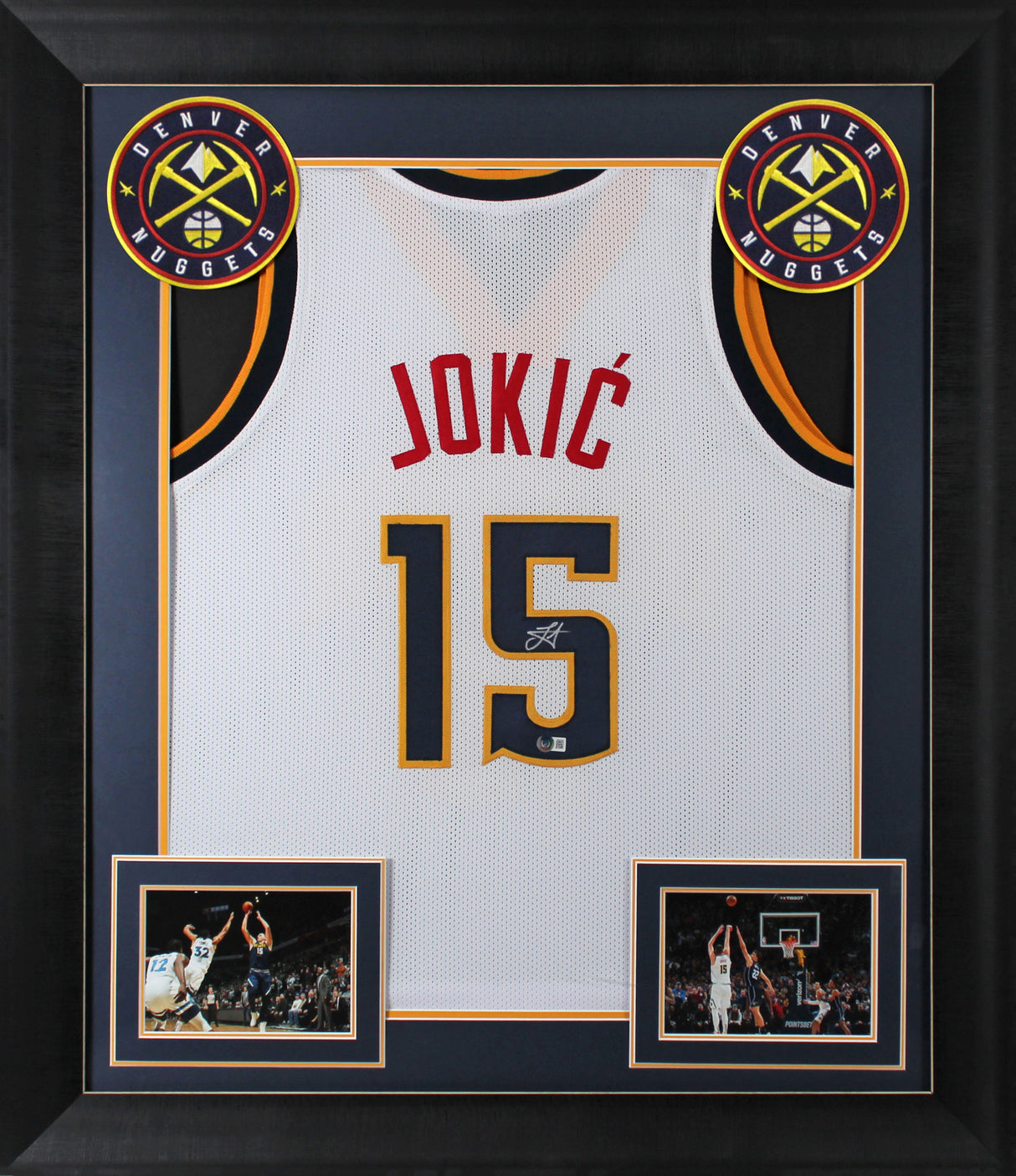 Nikola Jokic Authentic Signed White Pro Style Framed Jersey BAS Witnessed
