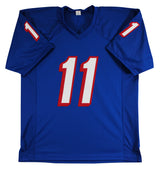 Drew Bledsoe Authentic Signed Throwback Blue Pro Style Jersey BAS Witnessed