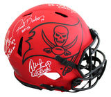 Bucs (4) Alstott, Barber, Sapp & Brooks Signed Rave F/S Speed Proline Helmet BAS