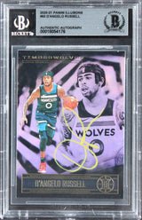 Timberwolves D'Angelo Russell Signed 2020 Panini Illusions #93 Card BAS Slabbed