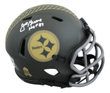 Steelers Joe Greene "HOF 87" Signed STS IV Speed Mini Helmet W/ Case BAS Witness