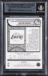 Lakers Austin Reaves Authentic Signed 2022 Hoops #176 Card BAS Slabbed