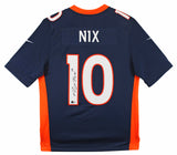 Broncos Bo Nix Authentic Signed Navy Blue Nike Limited Jersey w/ Sewn #s BAS Wit