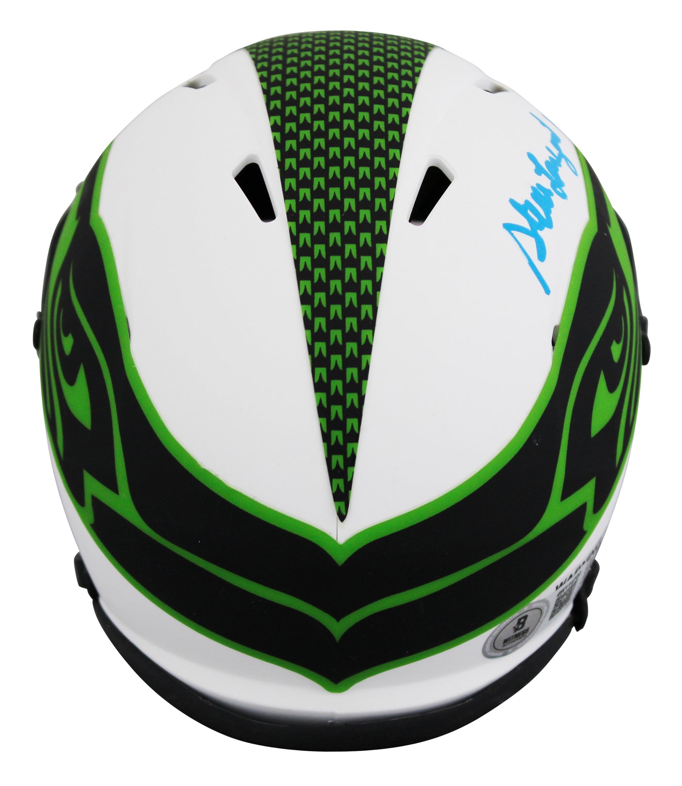 Seahawks Steve Largent "HOF 1995" Signed Lunar Speed Mini Helmet BAS Witnessed