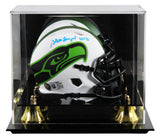 Seahawks Steve Largent "HOF 1995" Signed Lunar Speed Mini Helmet W/ Case BAS Wit