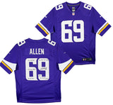Vikings Jared Allen "5x Insc" Signed Purple Nike Limited Jersey BAS Witnessed