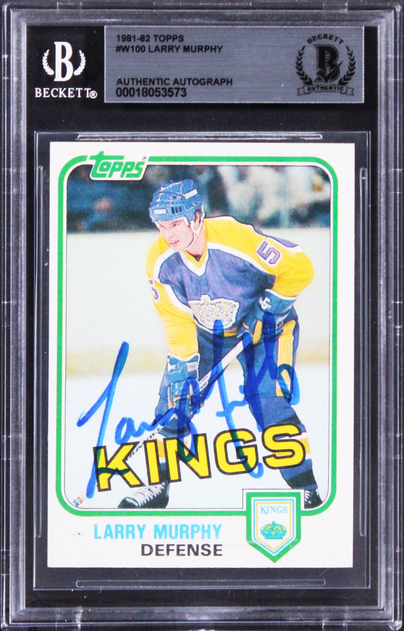 Kings Larry Murphy Authentic Signed 1981 Topps #W100 Card BAS Slabbed
