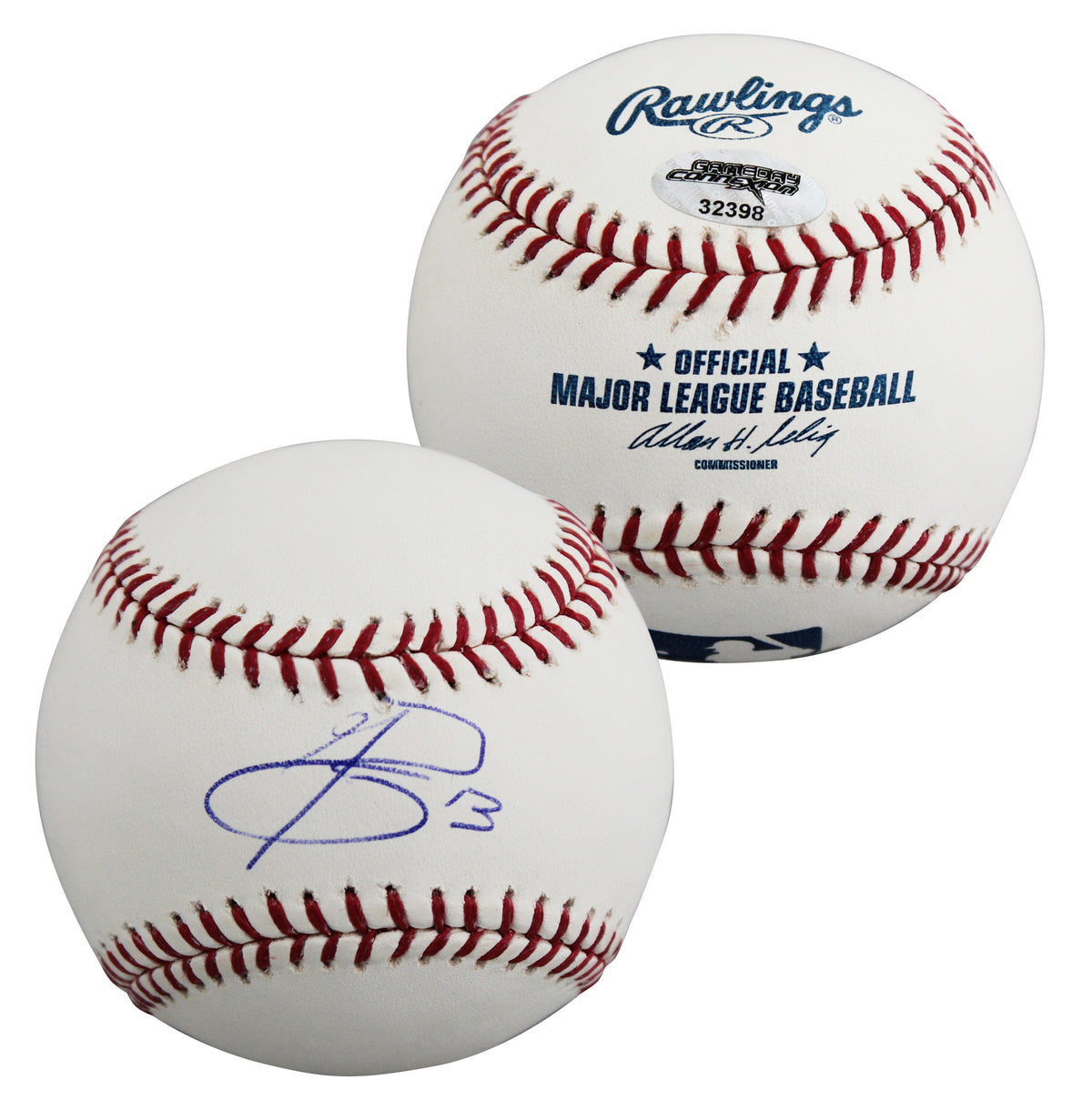 Rangers Jurickson Profar Authentic Signed Allen Selig OML Baseball BAS #BY031112