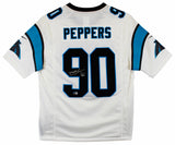 Panthers Julius Peppers Signed White Nike Limited Jersey w/ Sewn #s BAS Witness