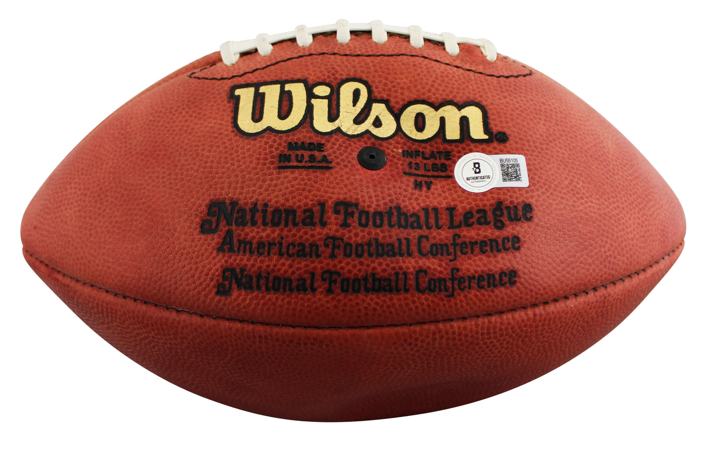 Broncos John Elway Authentic Signed Wilson Official Nfl Football BAS #BU55105