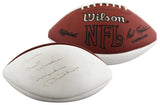 Bears Mike Ditka "Best Wishes" Signed Wilson White Panel Football BAS #BU55106