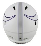 Vikings Justin Jefferson Signed 2024 Alt F/S Speed Rep Helmet W/ Case BAS Wit