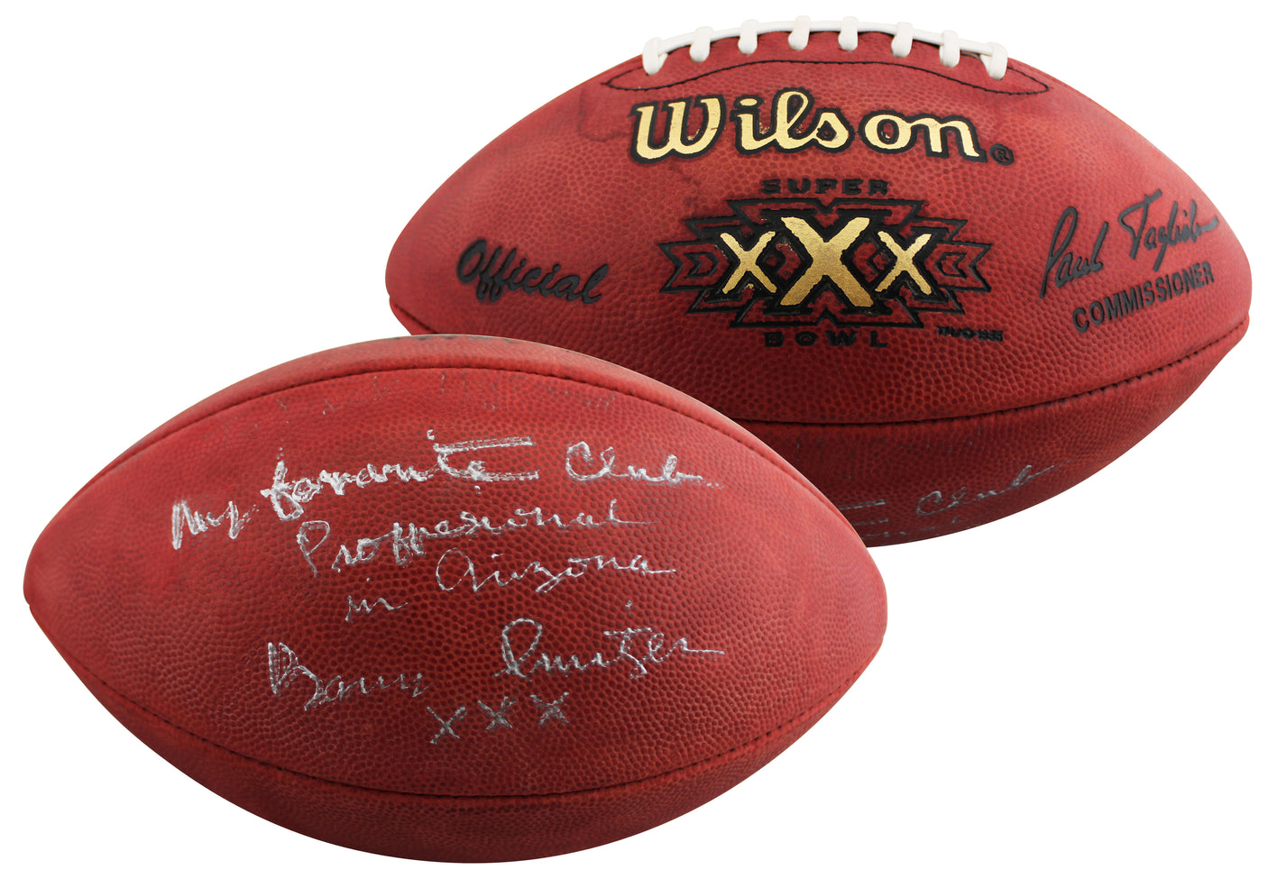 Cowboys Barry Switzer Signed Wilson Super Bowl XXX Nfl Football BAS #BU55104