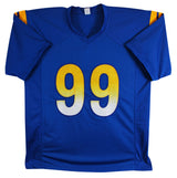 Aaron Donald Authentic Signed Blue Pro Style Jersey Autographed BAS Witnessed 2
