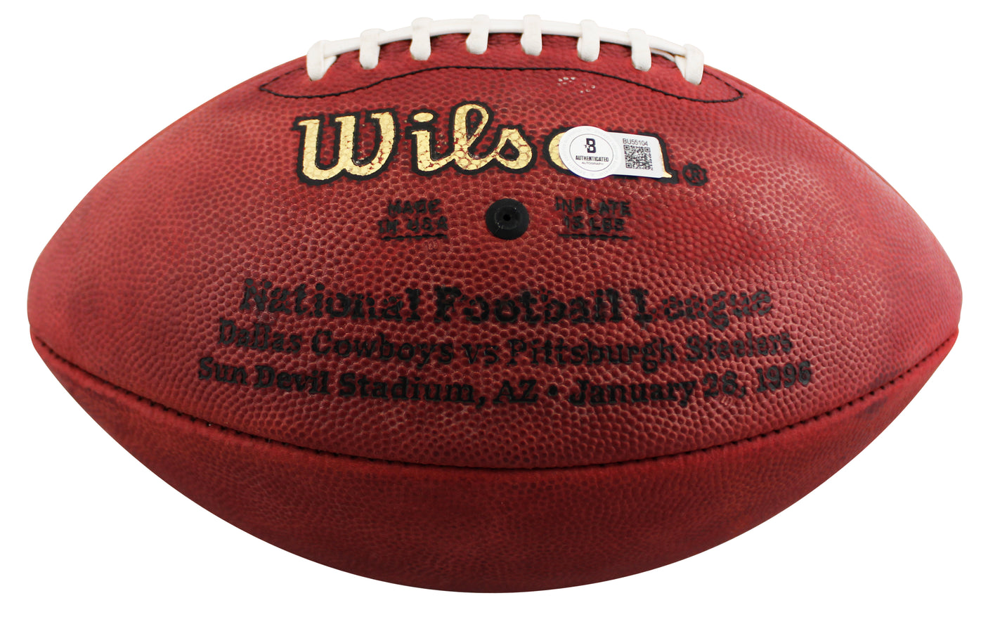 Cowboys Barry Switzer Signed Wilson Super Bowl XXX Nfl Football BAS #BU55104